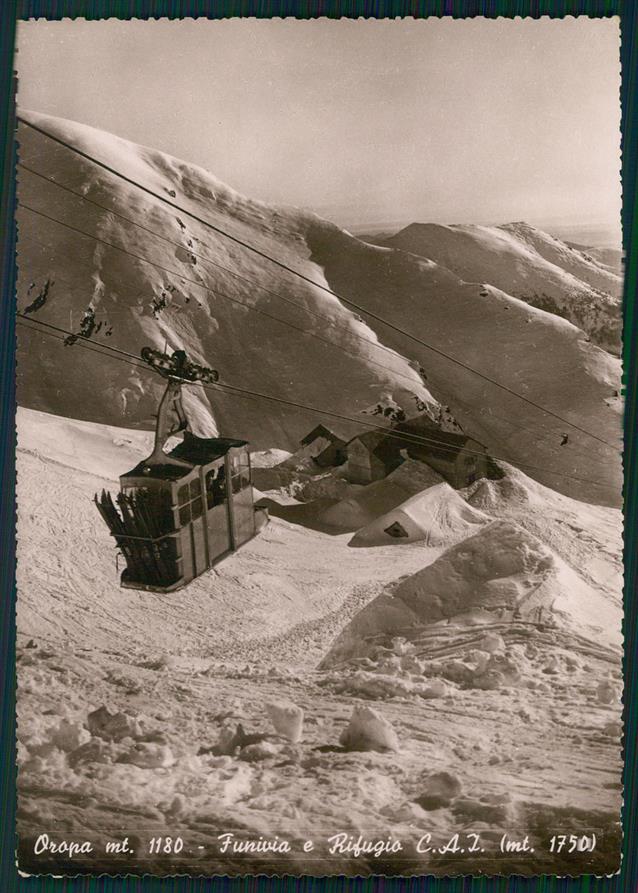 Biella Oropa Funivia al Rifugio CAI Nevicata Foto FG cartolina MZ4391 – fronte