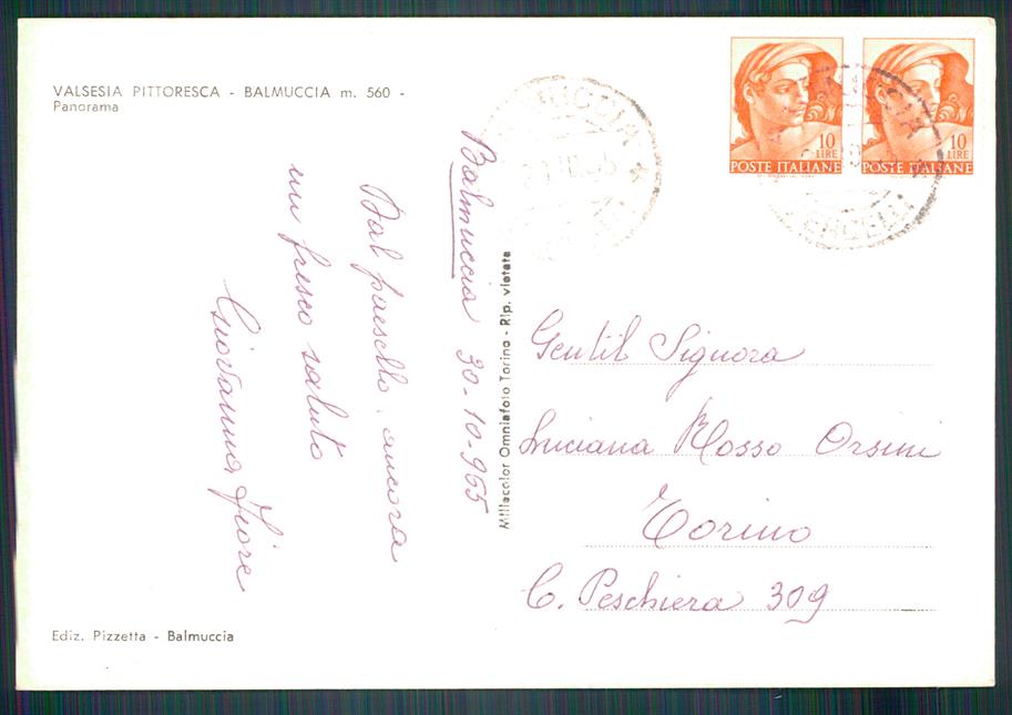 Vercelli Balmuccia Panorama Foto FG cartolina MZ4398 – retro