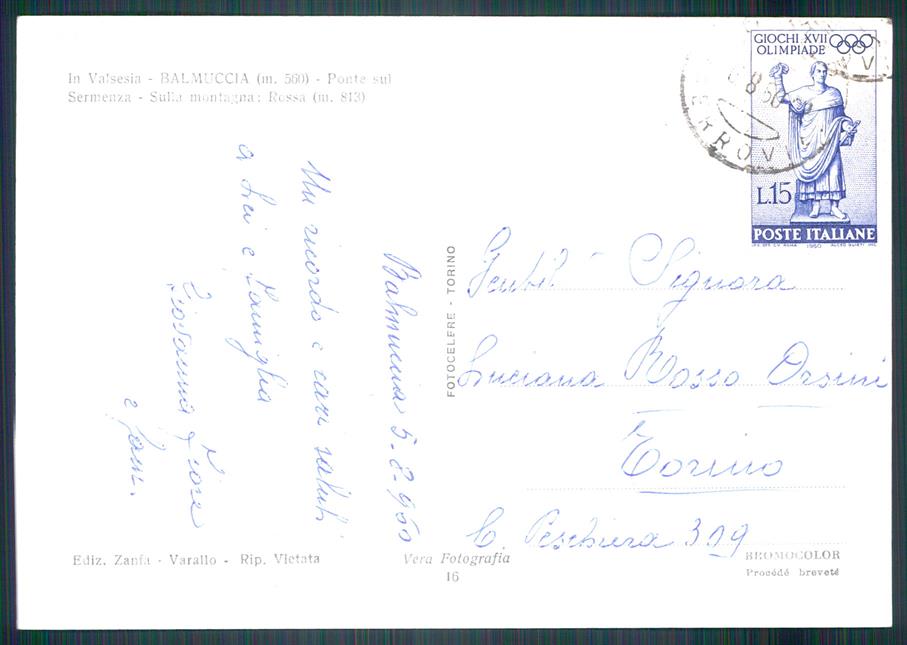 Vercelli Balmuccia Foto FG cartolina MZ4399 – retro