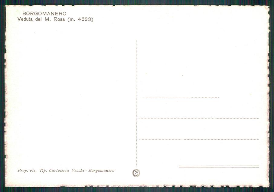 Novara Borgomanero Monte Rosa FG cartolina MZ4416 – retro