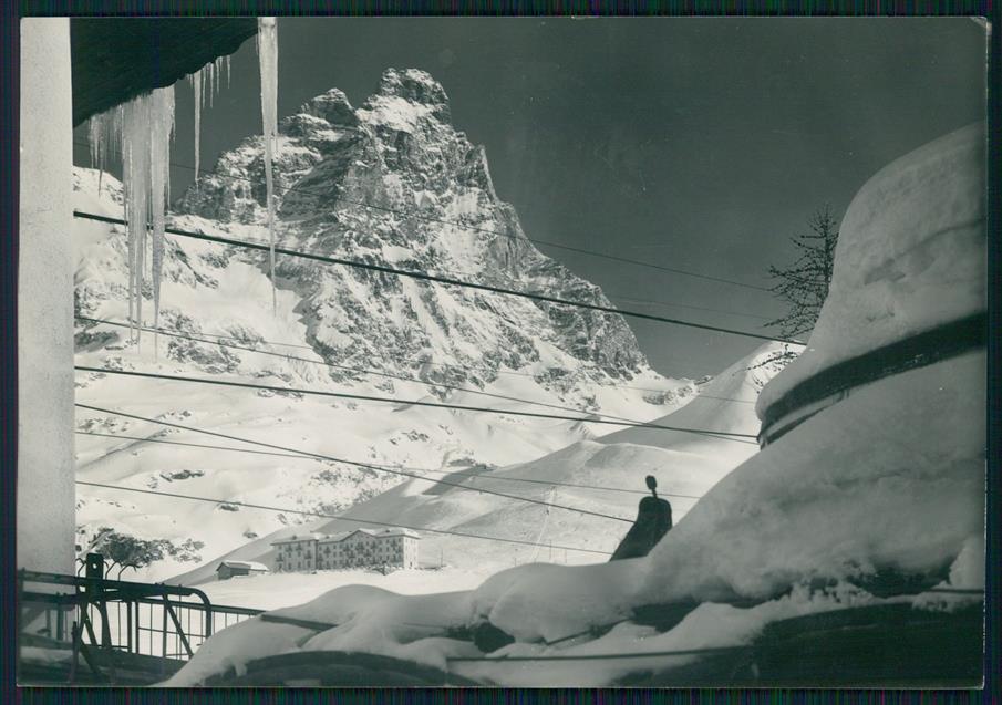 Aosta Monte Cervino Nevicata PIEGHINA Foto FG cartolina MZ4418 – fronte