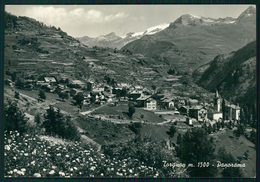 Aosta Torgnon Panorama COLLA Foto FG cartolina MZ4425 – fronte