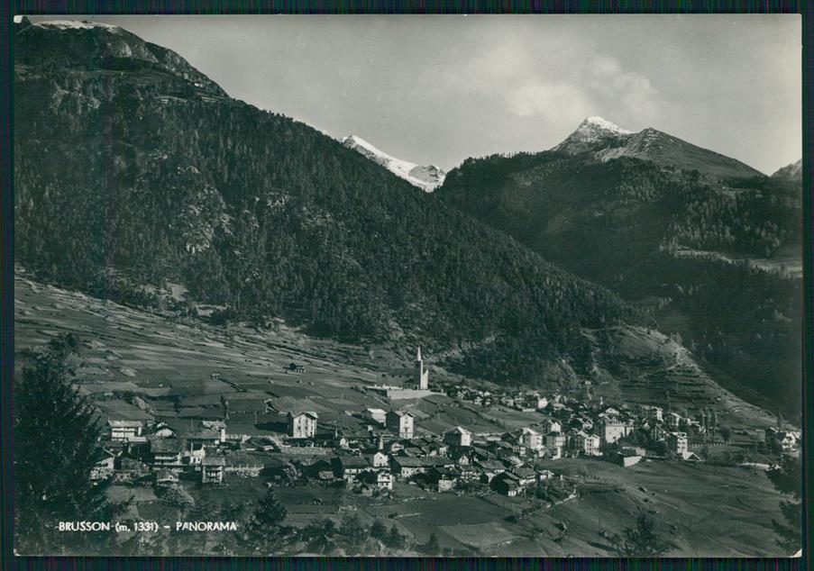 Aosta Brusson Panorama Foto FG cartolina MZ4427 – fronte