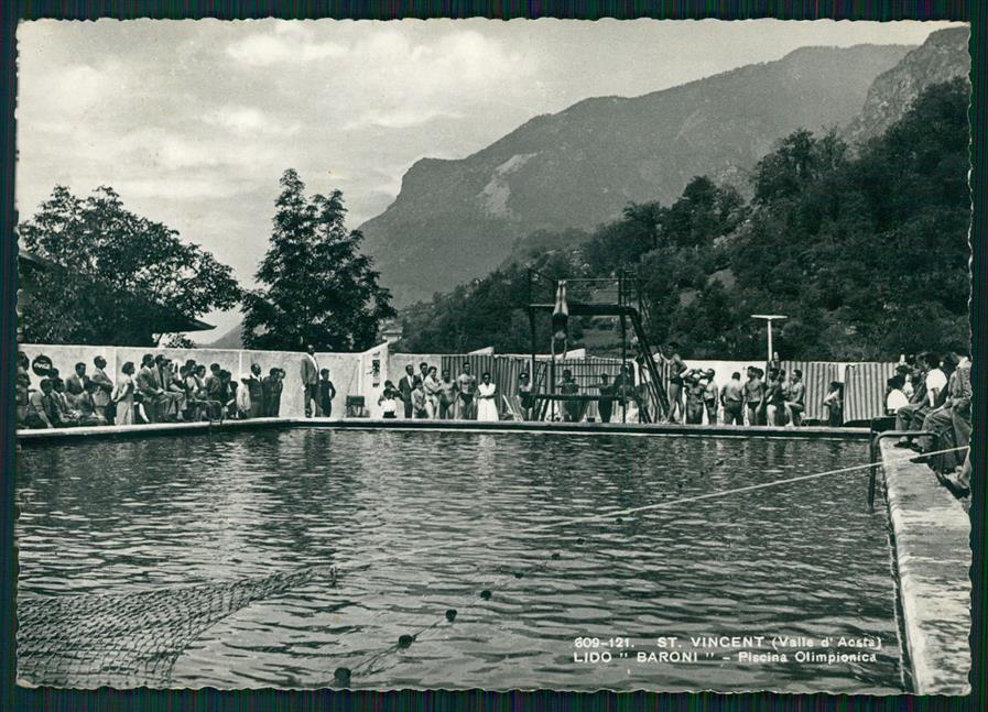 Aosta Saint Vincent Piscina Comunale Foto FG cartolina MZ4455 – fronte