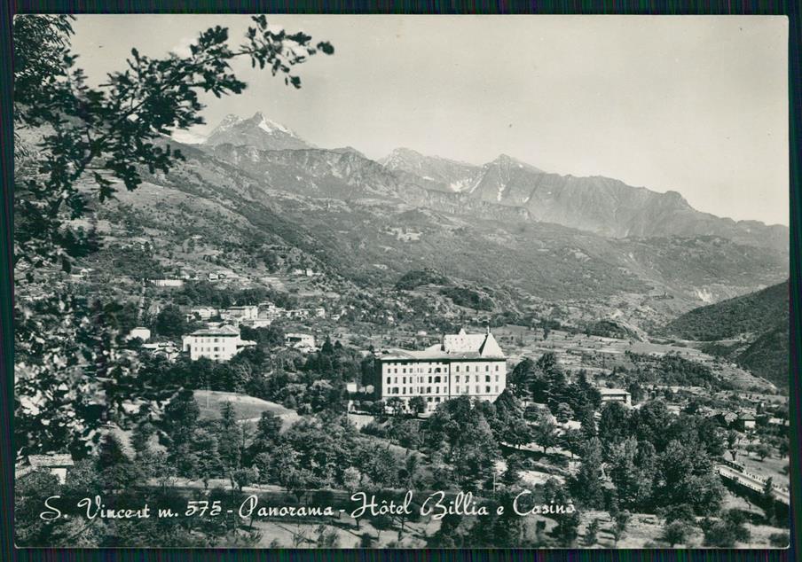 Aosta Saint Vincent Panorama Hotel Billia Foto FG cartolina MZ4456 – fronte