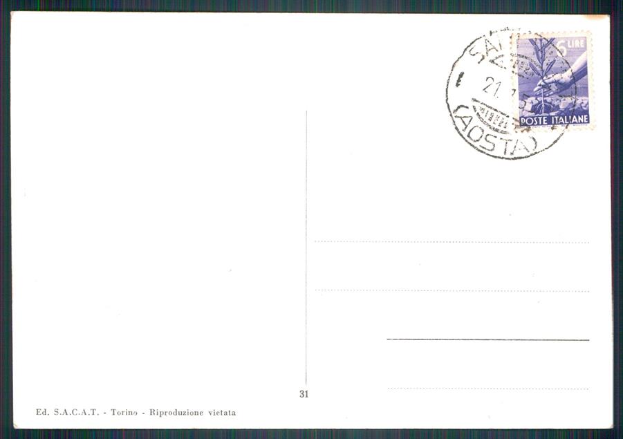Aosta Saint Vincent Panorama Foto FG cartolina MZ4457 – retro