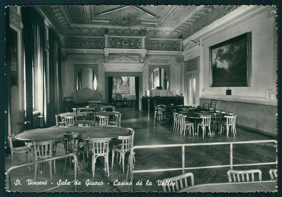 Aosta Saint Vincent Casinò Sale da Gioco Foto FG cartolina MZ4461 – fronte