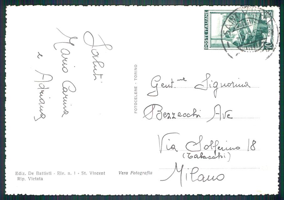 Aosta Saint Vincent Casinò Sale da Gioco Foto FG cartolina MZ4461 – retro