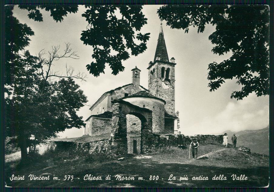 Aosta Saint Vincent Chiesa di Moron Foto FG cartolina MZ4462 – fronte
