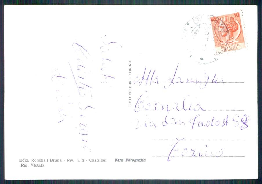 Aosta Chatillion Monte Zerbion Foto FG cartolina MZ4468 – retro