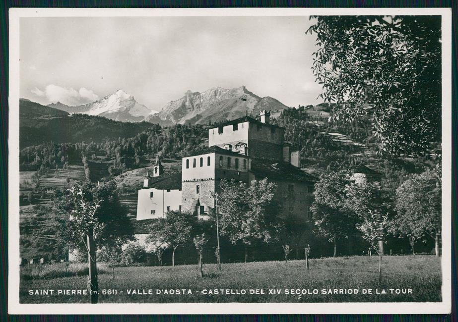 Aosta Saint Pierre Castello Foto FG cartolina MZ4479 – fronte