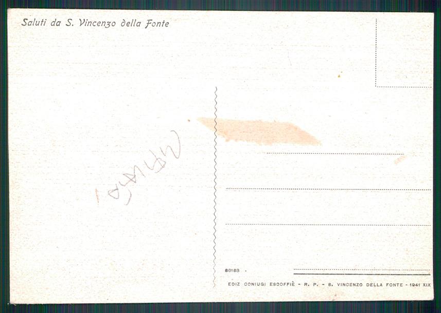 Aosta Saint Vincent RIFILATA STRAPPINO PIEGA FG cartolina MZ4492 – retro