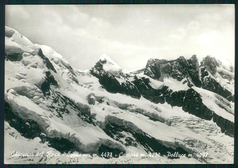 Aosta Ghiacciai del Rosa Monti Castore e Polluce Foto FG cartolina MZ4493 – fronte