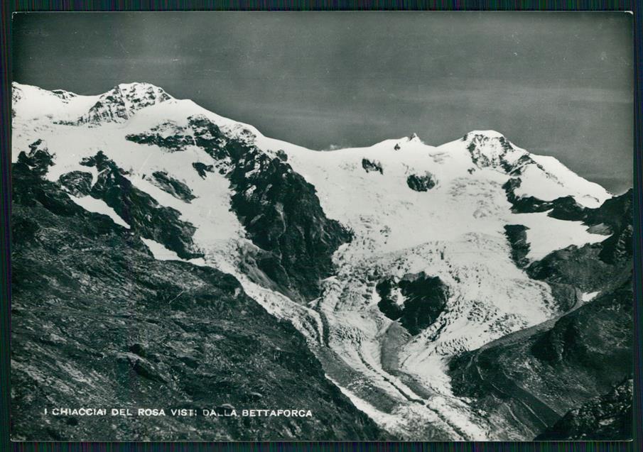 Aosta Ghiacciai del Rosa Visti dalla Bettaforca Foto FG cartolina MZ4505 – fronte