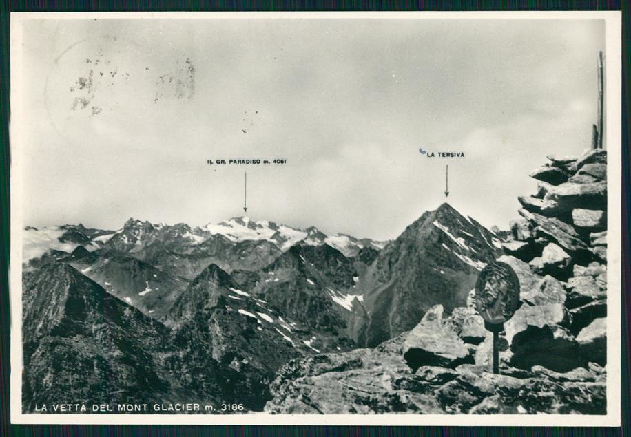 Aosta Champorcher Monte Glacier Gran Paradiso e Tersiva Foto FG cartolina MZ4510 – fronte