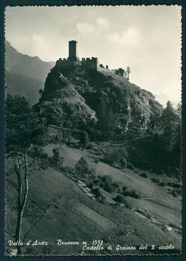 Aosta Brusson Castello di Graines Foto FG cartolina MZ4515 – fronte