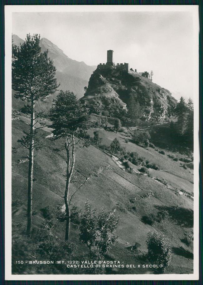 Aosta Brusson Castello di Graines Foto FG cartolina MZ4517 – fronte