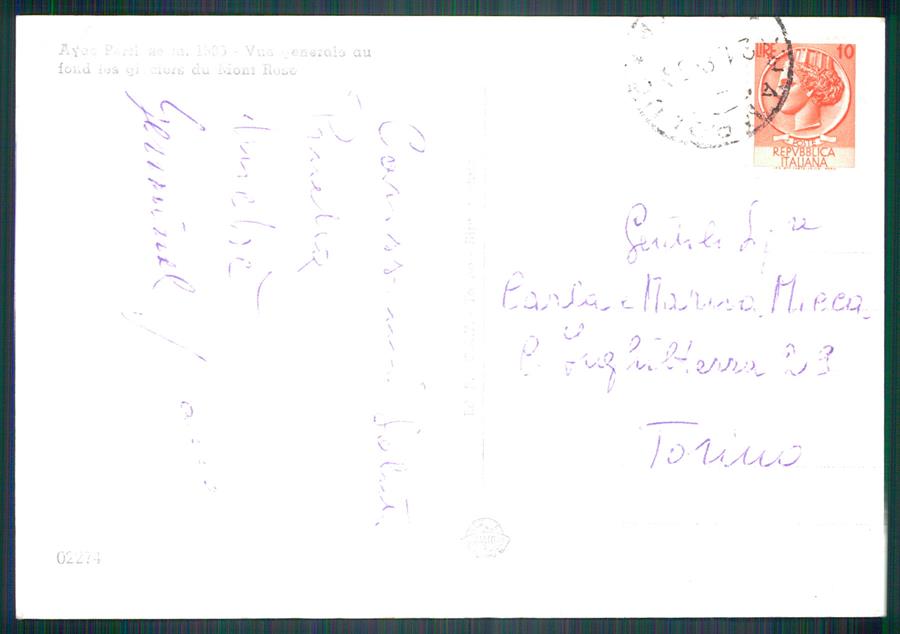 Aosta Ayas Periasc Pecore Foto FG cartolina MZ4520 – retro