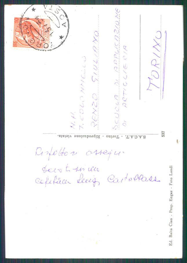 Aosta Torgnon Monte Cervino Foto FG cartolina MZ4549 – retro