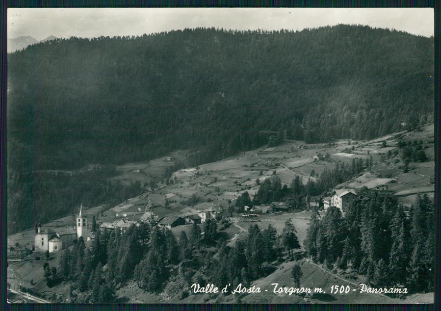 Aosta Torgnon Panorama Foto FG cartolina MZ4550 – fronte