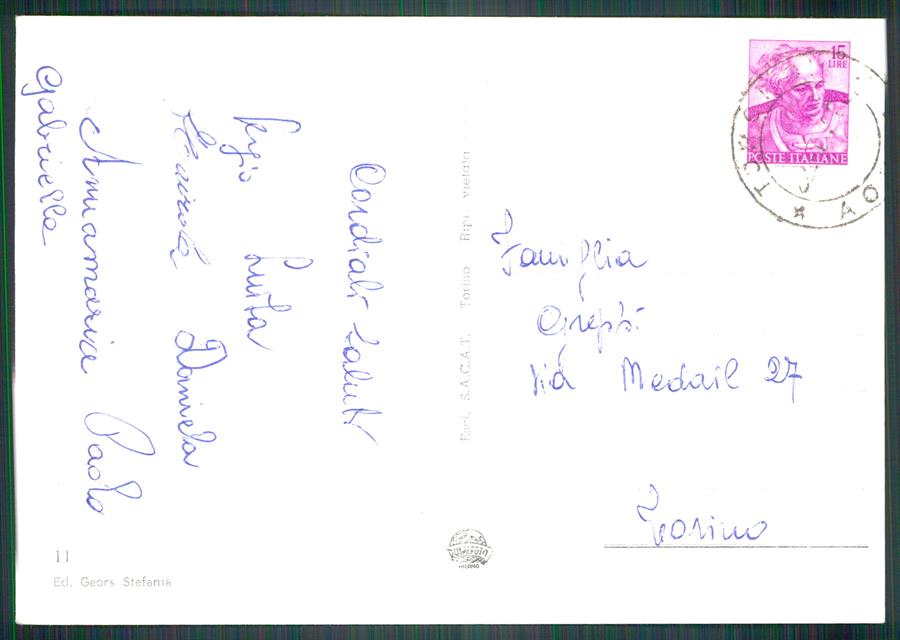 Aosta Torgnon Panorama Foto FG cartolina MZ4550 – retro