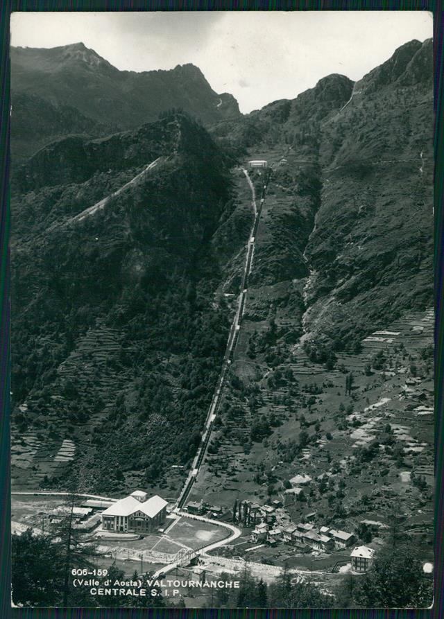Aosta Valtournanche Centrale SIP Foto FG cartolina MZ4558 – fronte