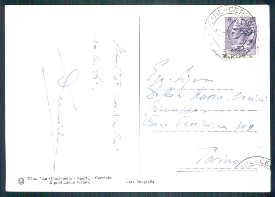 Aosta Valtournanche Cervinia Breuil Hotel Cervinia Foto FG cartolina MZ4565 – retro