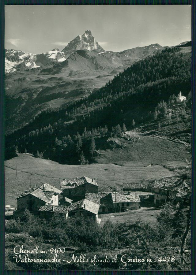 Aosta Valtournanche Cheneil Monte Cervino Foto FG cartolina MZ4575 – fronte