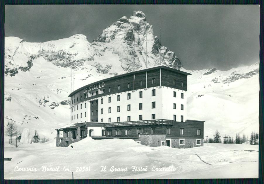 Aosta Valtournanche Cervina Breuil Nevicata Cristallo Foto FG cartolina MZ4599 – fronte