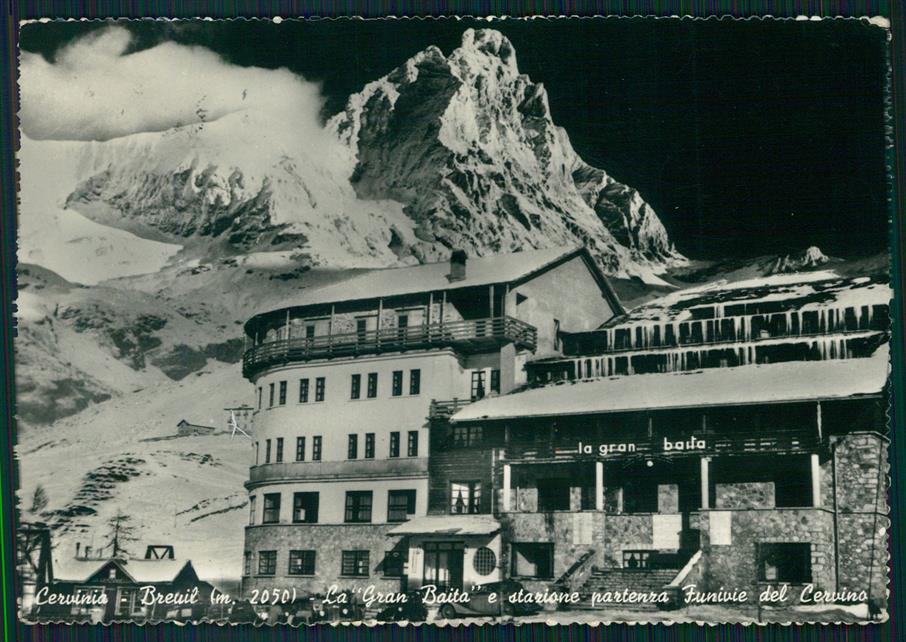 Aosta Valtournanche Cervinia Breuil Funivia Cervino Foto FG cartolina MZ4605 – fronte