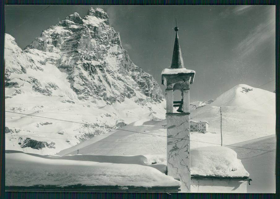 Aosta Valtournanche Cervino Nevicata Foto FG cartolina MZ4616 – fronte