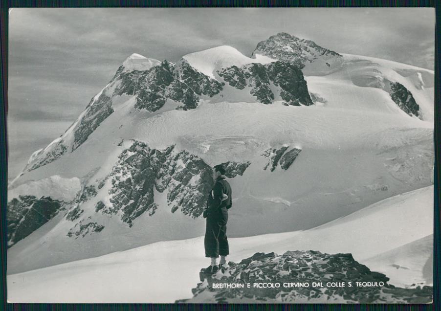 Aosta Valtournanche Breithorn Piccolo Cervino Alpinismo Foto FG cartolina MZ4620 – fronte