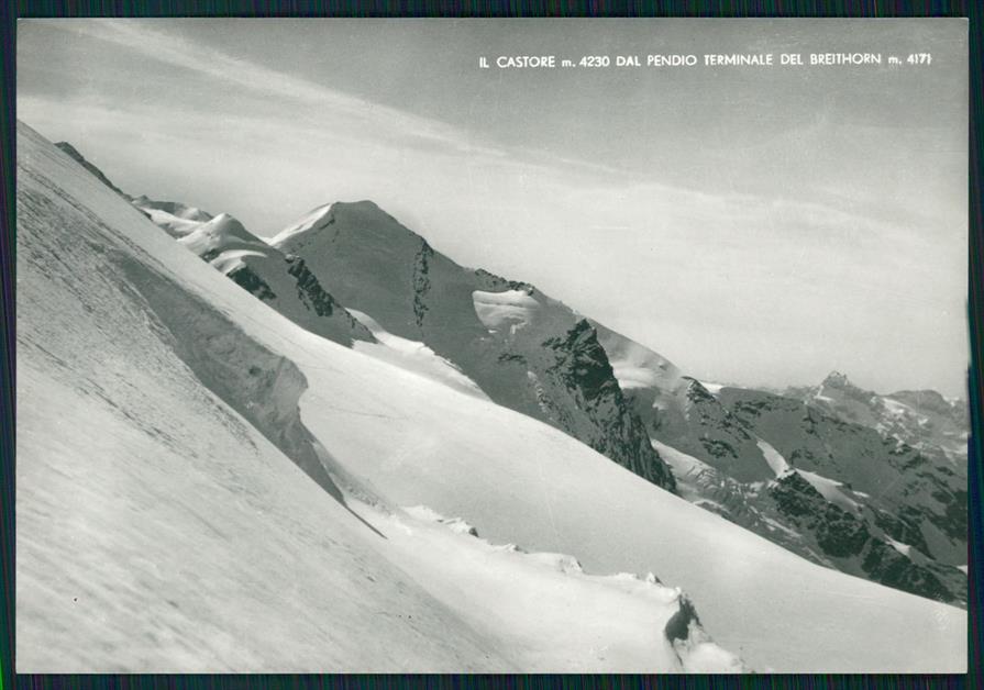 Aosta Valtournanche Castore Nevicata Breithorn Nevicata Foto FG cartolina MZ4622 – fronte