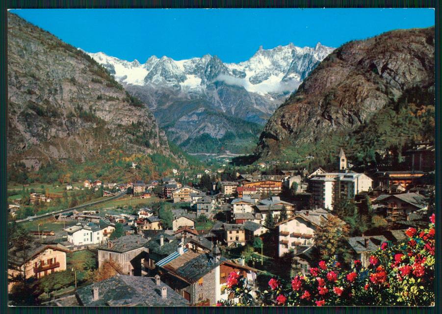 Aosta Courmayeur Panorama Foto FG cartolina MZ4624 – fronte