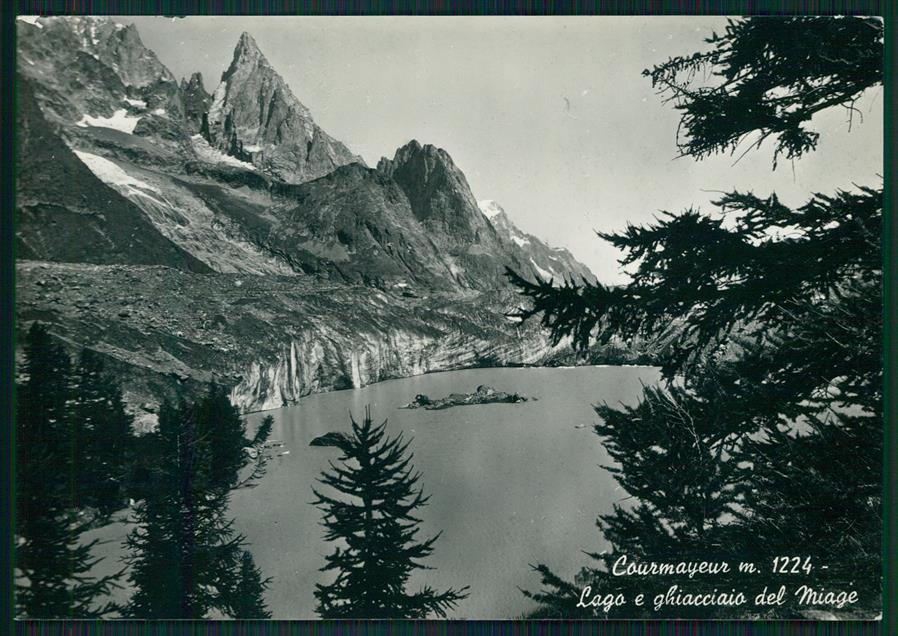 Aosta Courmayeur Lago e Ghiacciaio del Miage Foto FG cartolina MZ4629 – fronte
