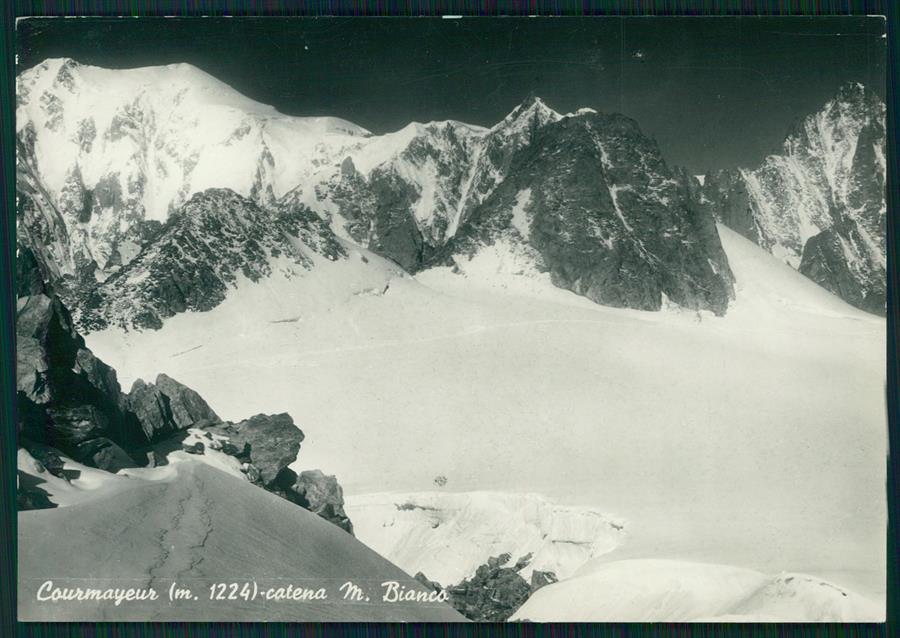 Aosta Courmayeur Catena del Bianco PIEGHE Foto FG cartolina MZ4630 – fronte