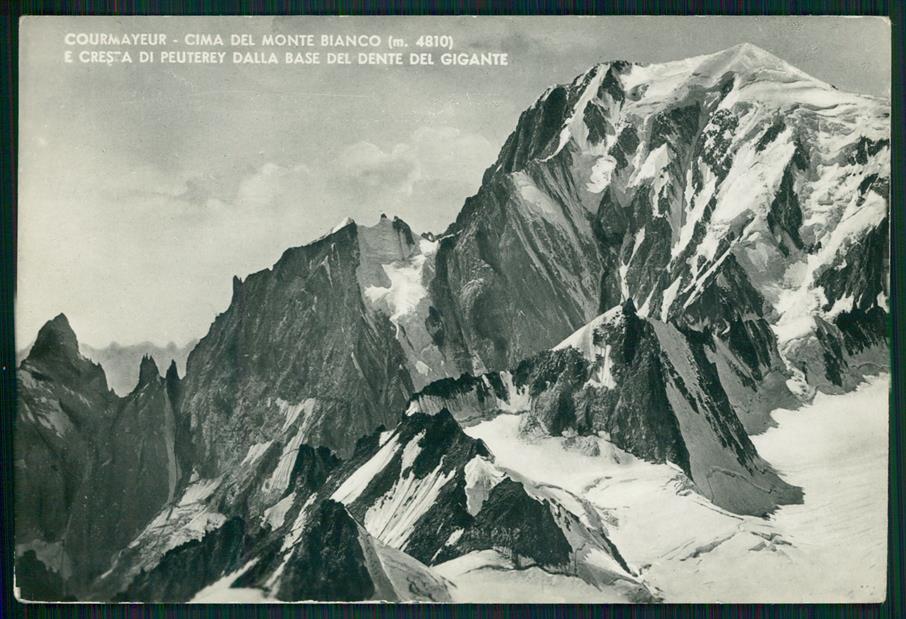 Aosta Courmayeur Catena Monte Bianco Cresta Peuterey Foto FG cartolina MZ4631 – fronte