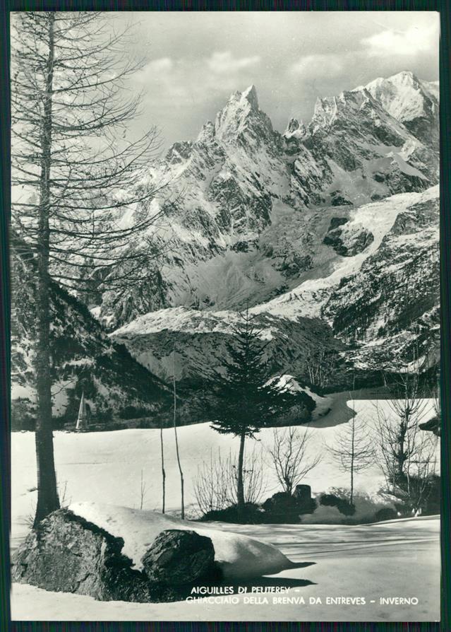 Aosta Courmayeur Aiguilles de Peuterey Nevicata Foto FG cartolina MZ4633 – fronte