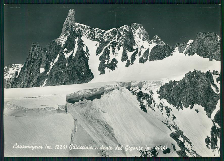 Aosta Courmayeur Ghiacciaio Dente del Gigante Foto FG cartolina MZ4637 – fronte