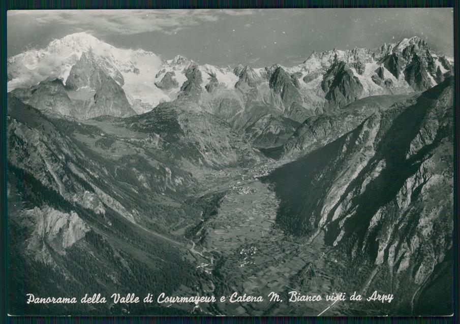 Aosta Courmayeur Valle di Catena Monte Bianco Foto FG cartolina MZ4638 – fronte