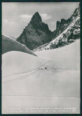 Aosta Courmayeur Peuterey Gruppo del Bianco Sci Foto FG cartolina MZ4641 – fronte