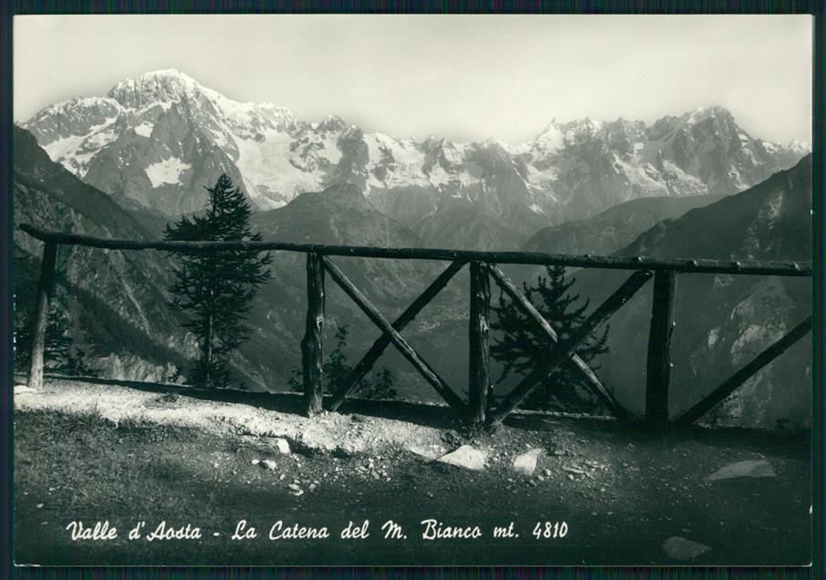 Aosta Catena del Monte Bianco Foto FG cartolina MZ4652 – fronte