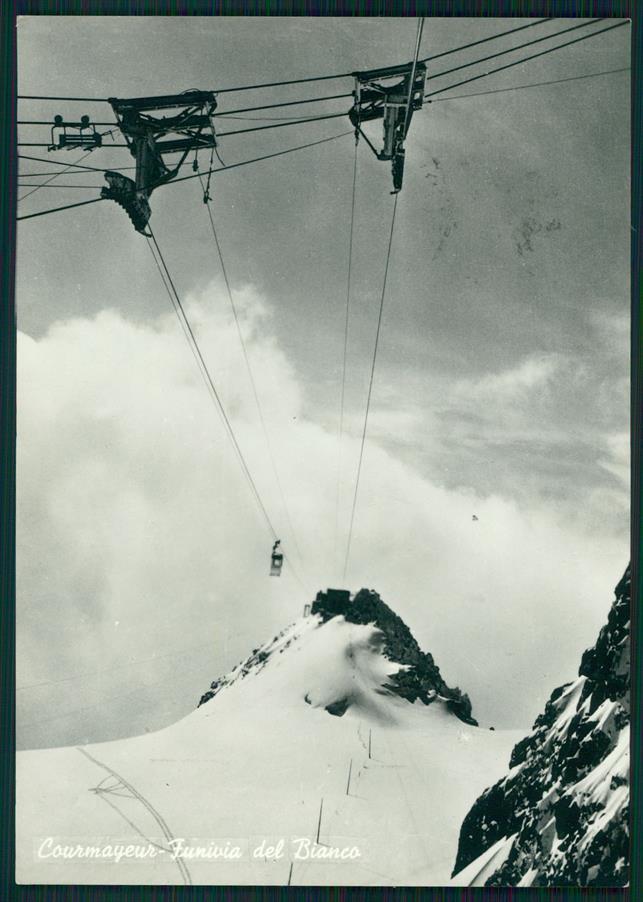 Aosta Courmayeur Funivia del Bianco Foto FG cartolina MZ4655 – fronte