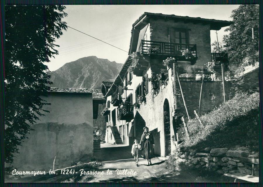 Aosta Courmayeur Frazione Villette Foto FG cartolina MZ4659 – fronte