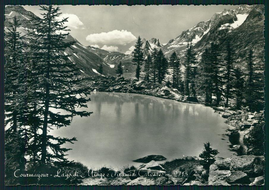 Aosta Courmayeur Lago di Miage Piramidi Calcaree Foto FG cartolina MZ4663 – fronte
