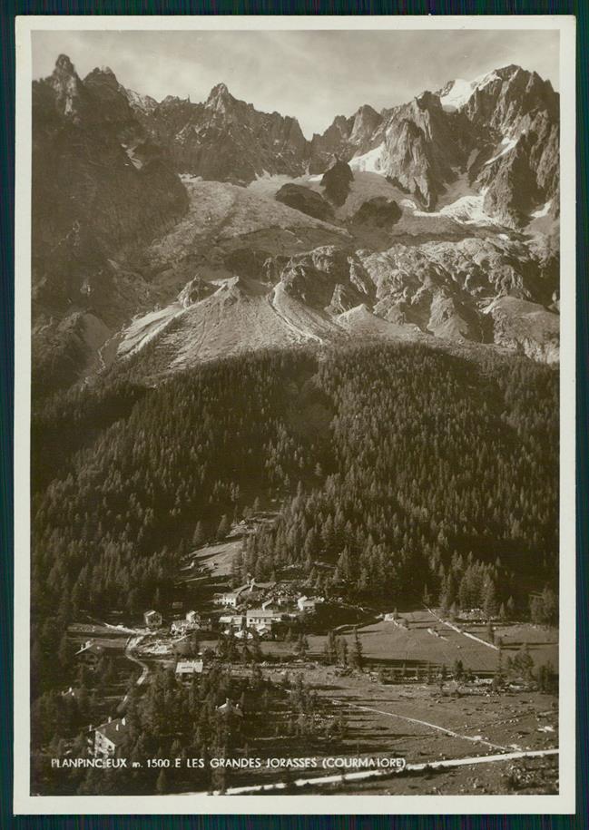 Aosta Courmayeur Planpincieux Les Grandes Jorasses Foto FG cartolina MZ4664 – fronte
