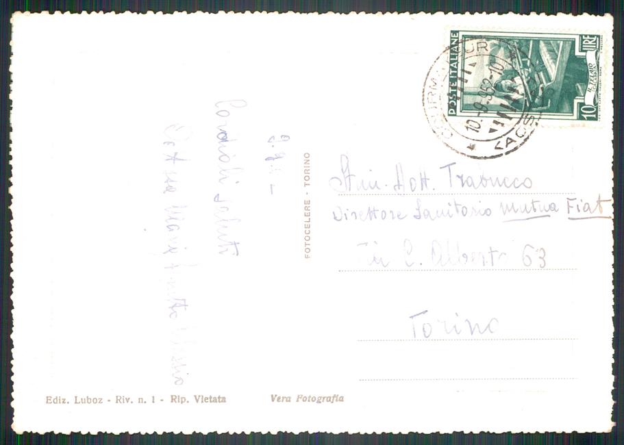 Aosta Courmayeur Entreves Ghiacciaio Brenva Foto FG cartolina MZ4677 – retro