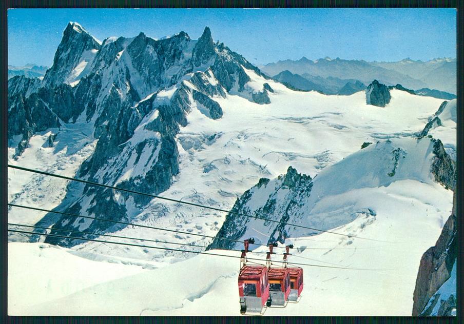 Francia Chamonix L'Aiguille du Midi Teleferica Foto FG cartolina MZ4681 – fronte