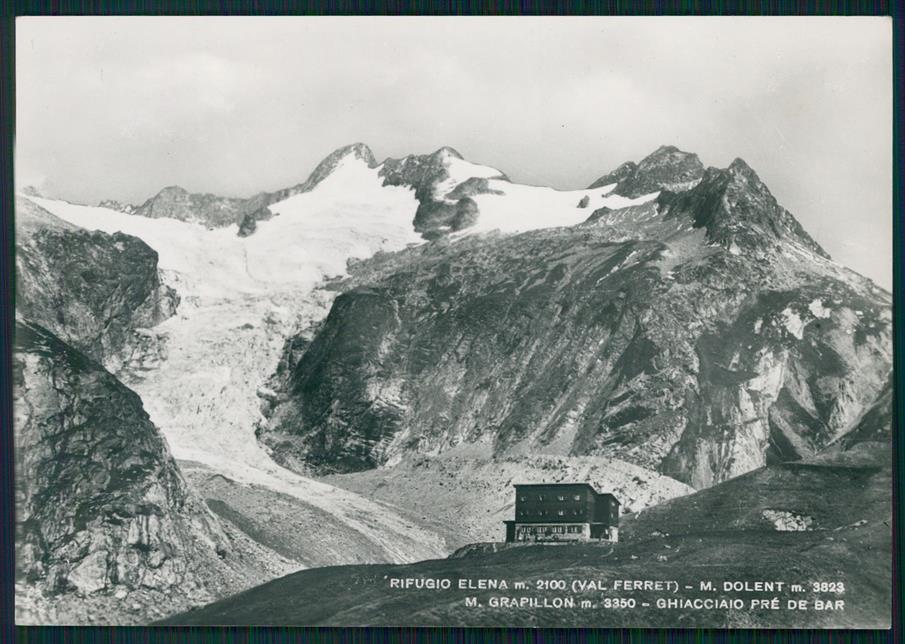 Aosta Courmayeur Rifugio Elena Val Ferret Ghiacciai Foto FG cartolina MZ4683 – fronte