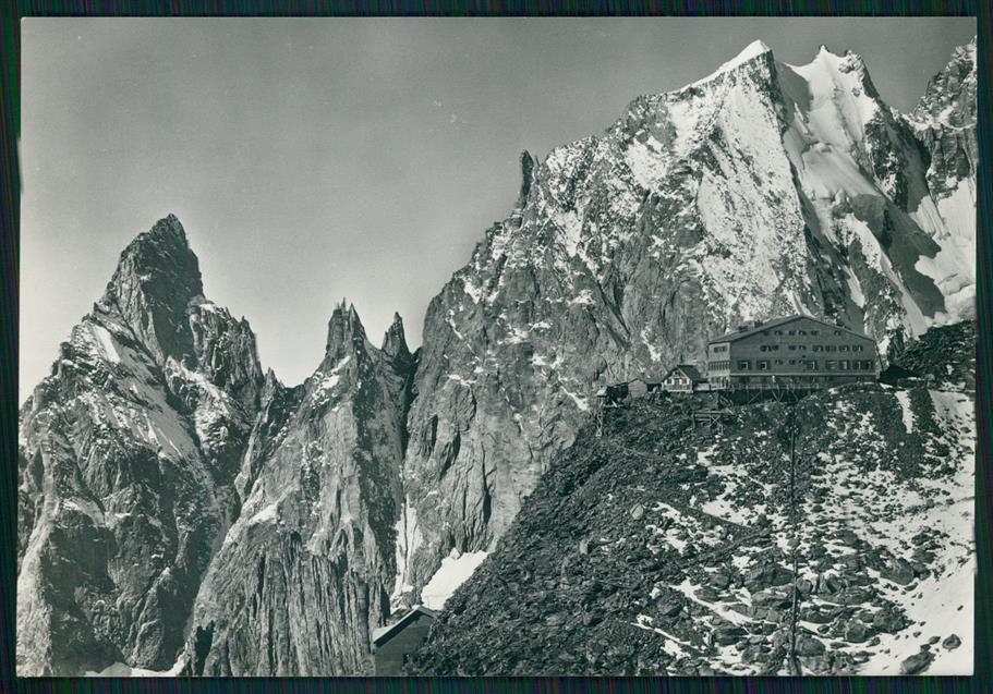 Aosta Courmayeur Rifugio Torino Aig Blanche Aig Noire Foto FG cartolina MZ4685 – fronte